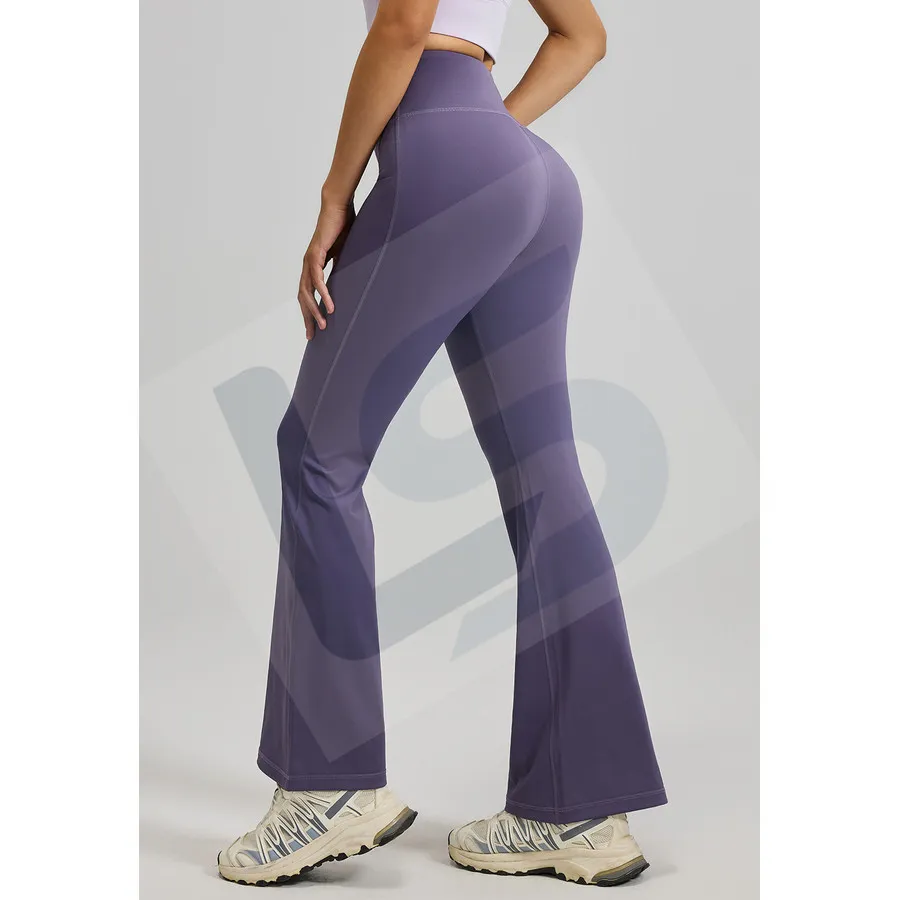 LS-B0038 Women's Flare Yoga Pants in Purple, original product photograph