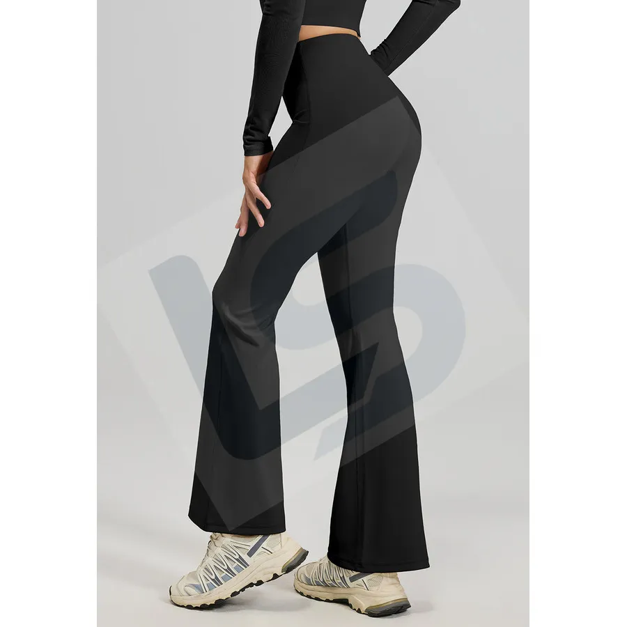 LS-B0038 Women's Flare Yoga Pants in Black, original product photograph