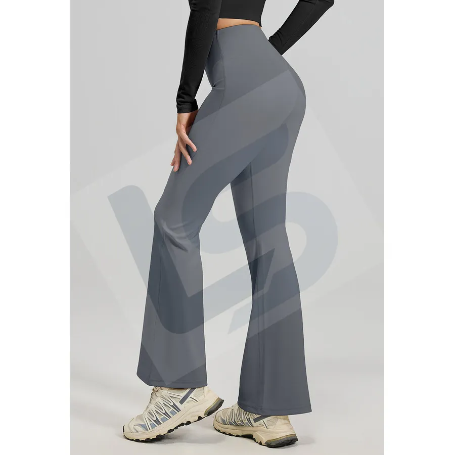 LS-B0038 Women's Flare Yoga Pants in Grey Variant 2, original product photograph