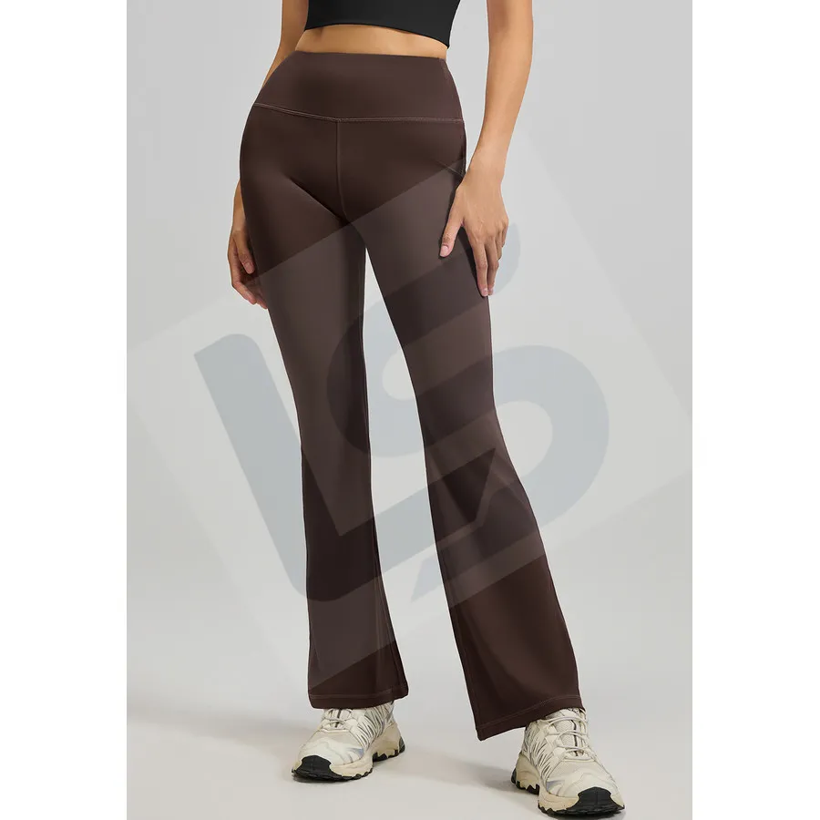 LS-B0038 Women's Flare Yoga Pants in Coffee, original product photograph