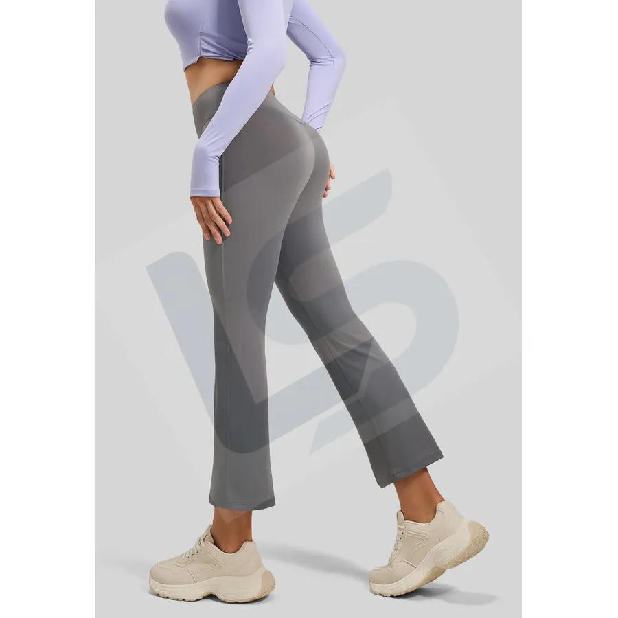 LS-B0042 Women's Flare Yoga Pants in Grey, original product photograph