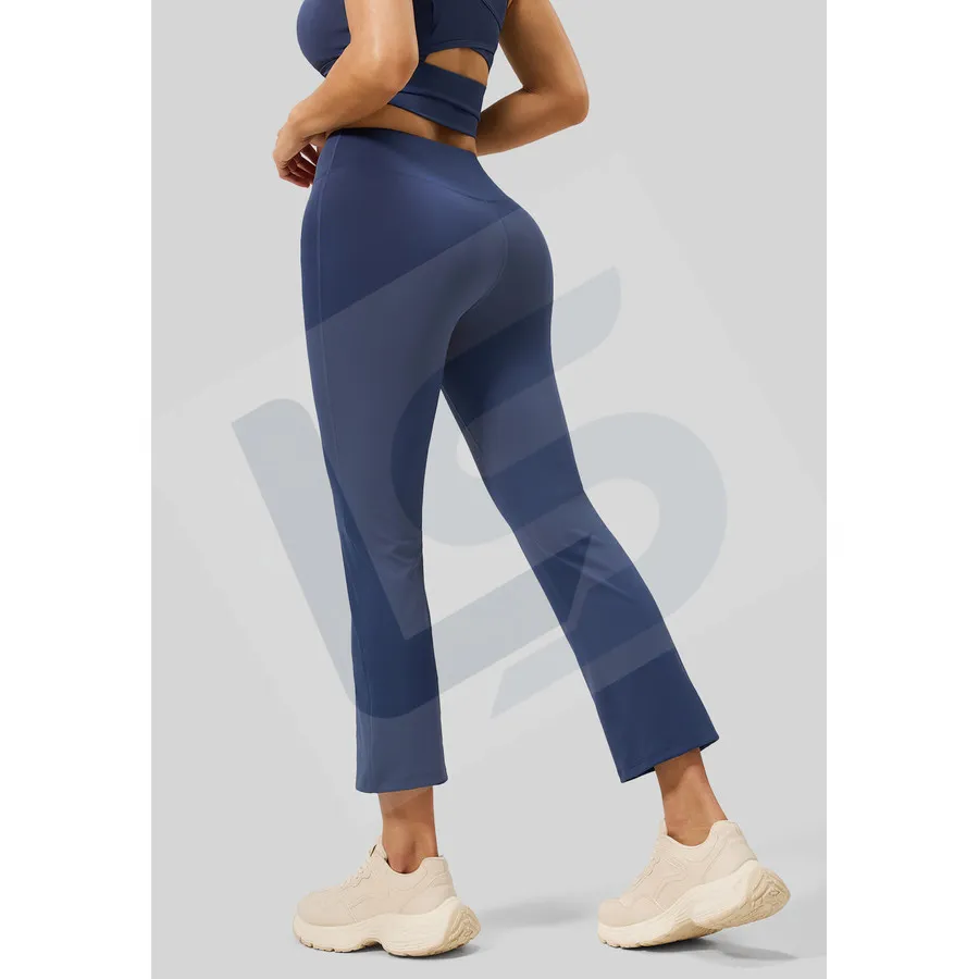 LS-B0042 Women's Flare Yoga Pants in Blue, original product photograph