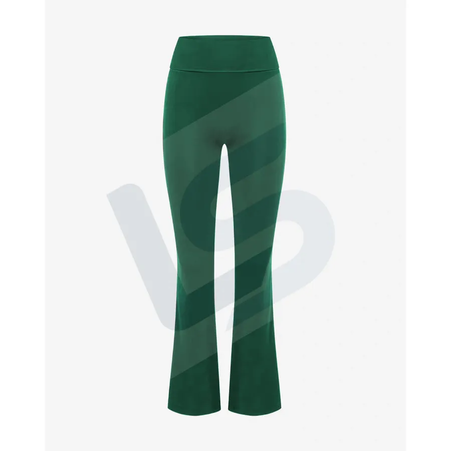 LS-B0043 Women's Flare Yoga Pants in Green Pants, original product photograph