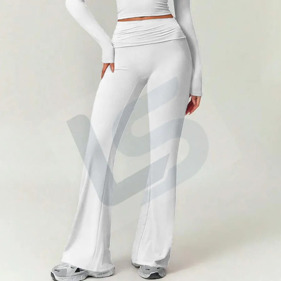 LS-B0045 Women's Flare Yoga Pants in Glacier White Flare Pants, original product photograph