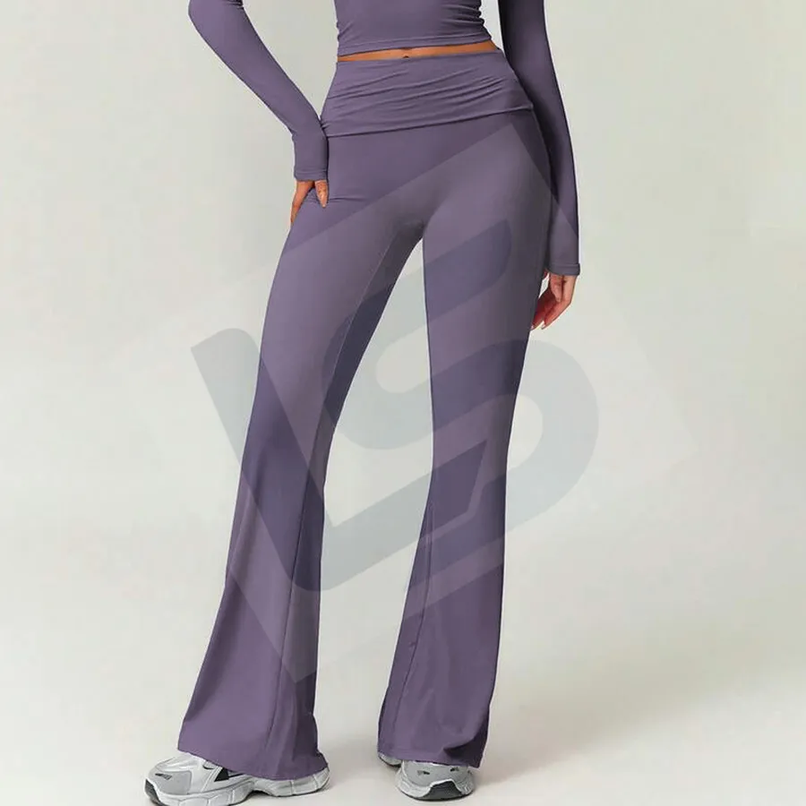 LS-B0045 Women's Flare Yoga Pants in Grey Flare Pants, original product photograph
