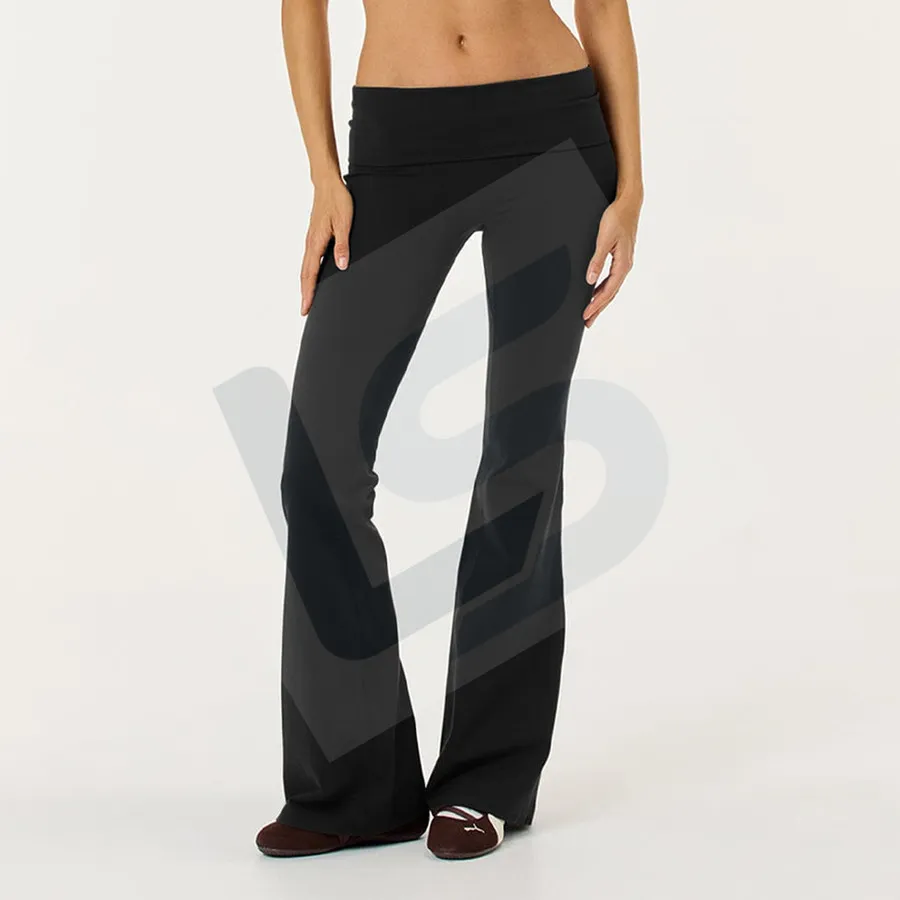 LS-B0046 Black Flare Pants front view — original product photograph