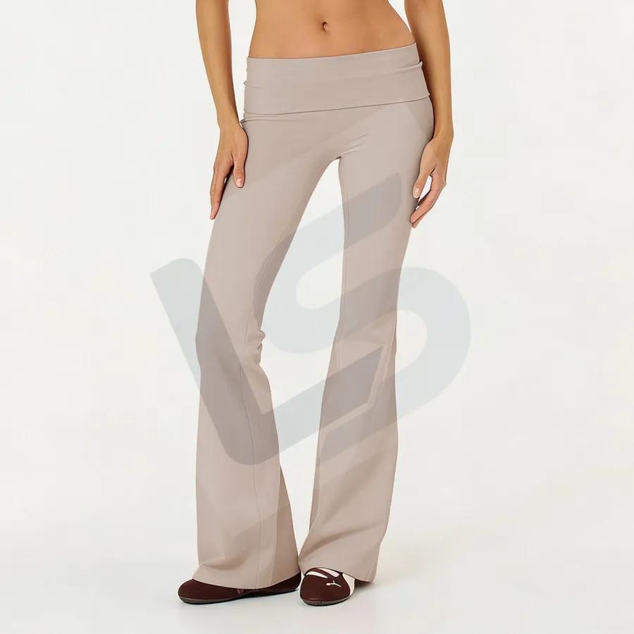 LS-B0046 Women's Flare Yoga Pants in Taupe Flare Pants, original product photograph