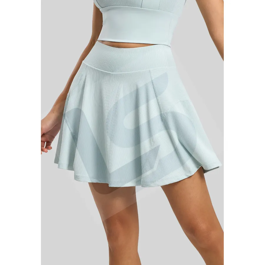 LS-B0062 Stripe-Detail Tennis Skort in Green, original product photograph