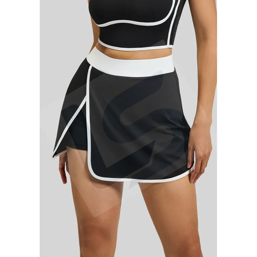 LS-B0064 Contour-Line Active Skort in Black, original product photograph