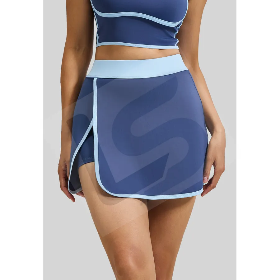 LS-B0064 Contour-Line Active Skort in Blue, original product photograph