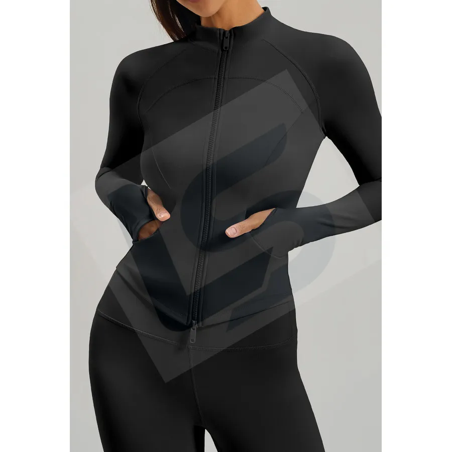 LS-B0072 Women's Training Jacket in Black, original product photograph