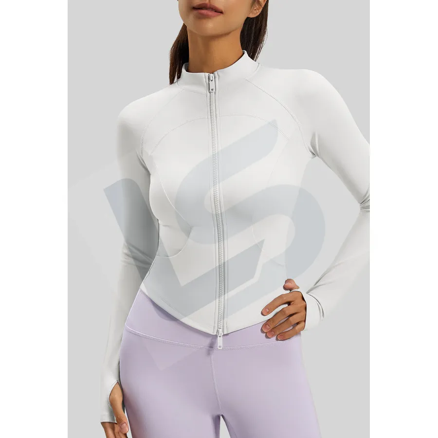 LS-B0072 Women's Training Jacket in White, original product photograph