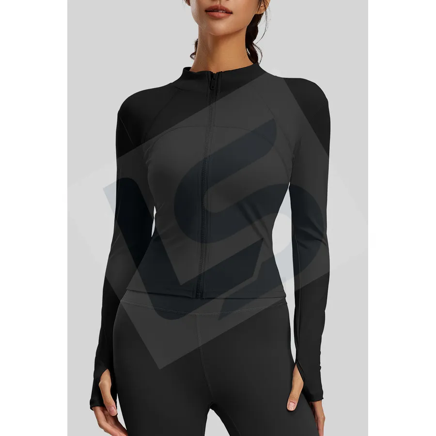 LS-B0073 Women's Training Jacket in Black, original product photograph