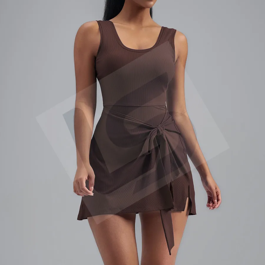 LS-B0079 Women's Active Dress in Coffee, original product photograph