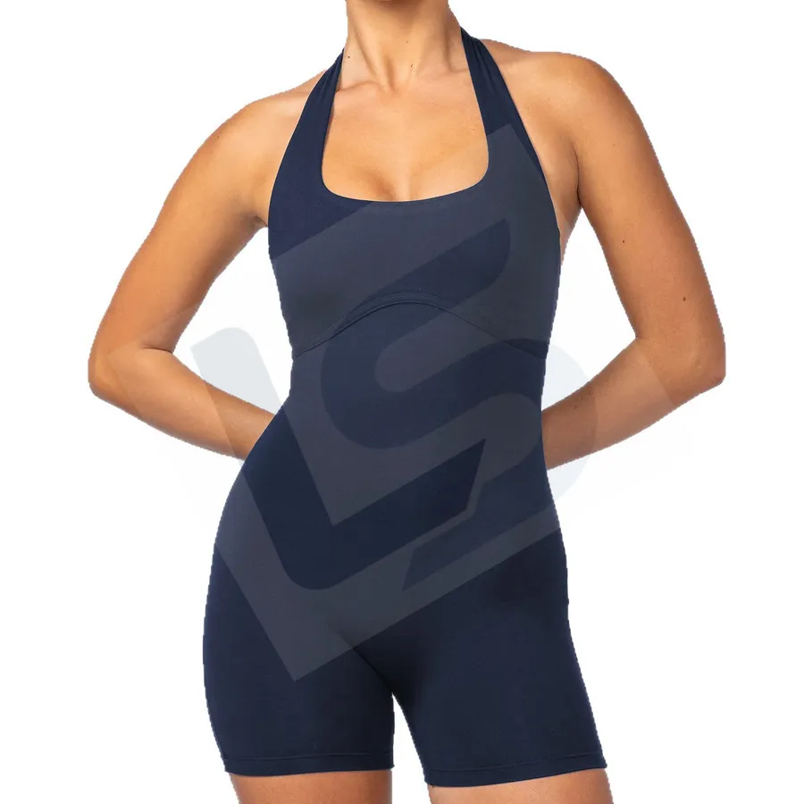 LS-B0089 Women's Yoga Jumpsuit in Navy, original product photograph