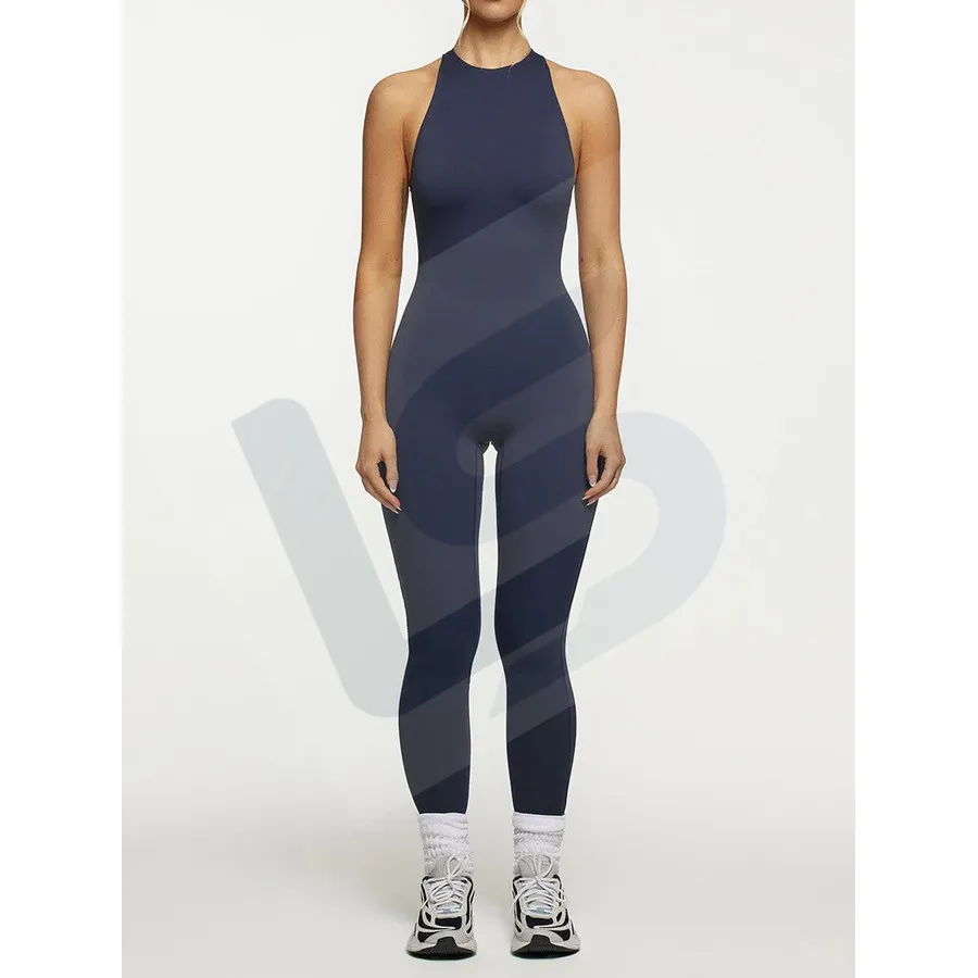 LS-B0090 Women's Yoga Jumpsuit in Navy, original product photograph