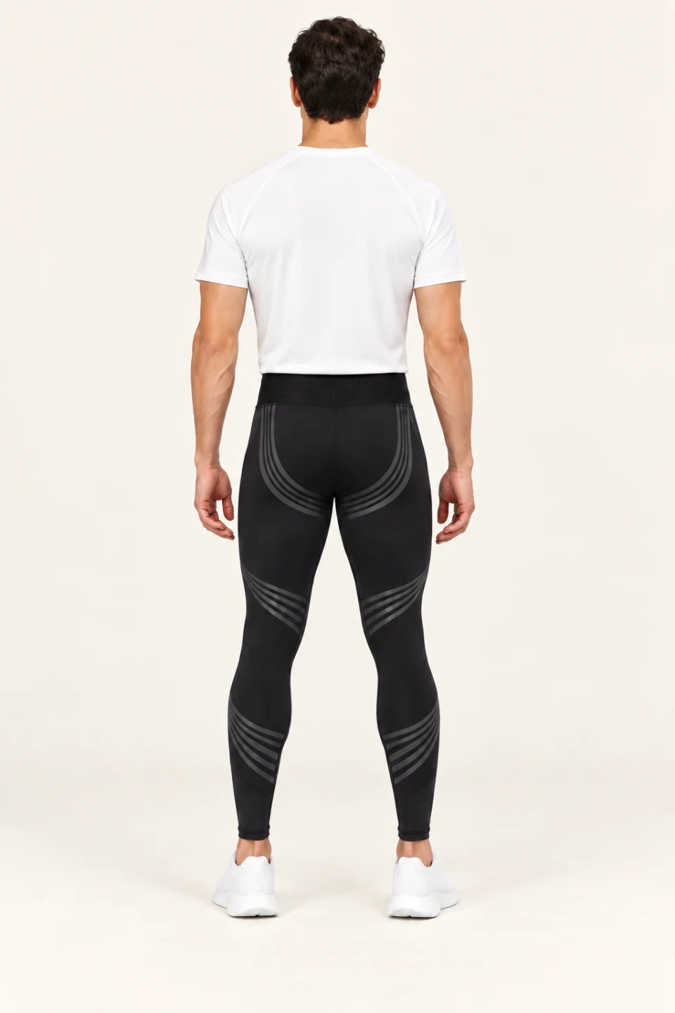 LS-B0101 Black Men’s fit back view — standardized AI styling preview