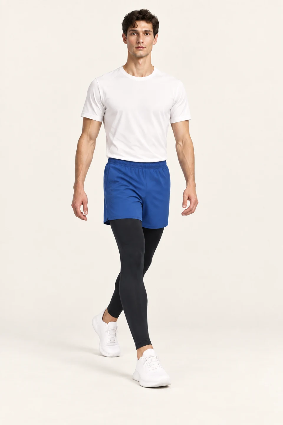 LS-B0102 Blue + Black motion view — standardized AI styling preview
