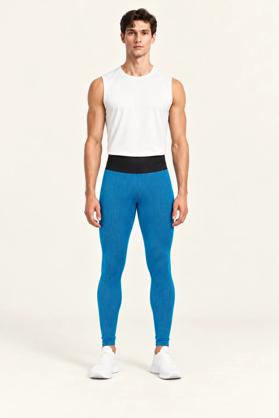 LS-B0104 Blue Green Men’s fit front view — standardized AI styling preview