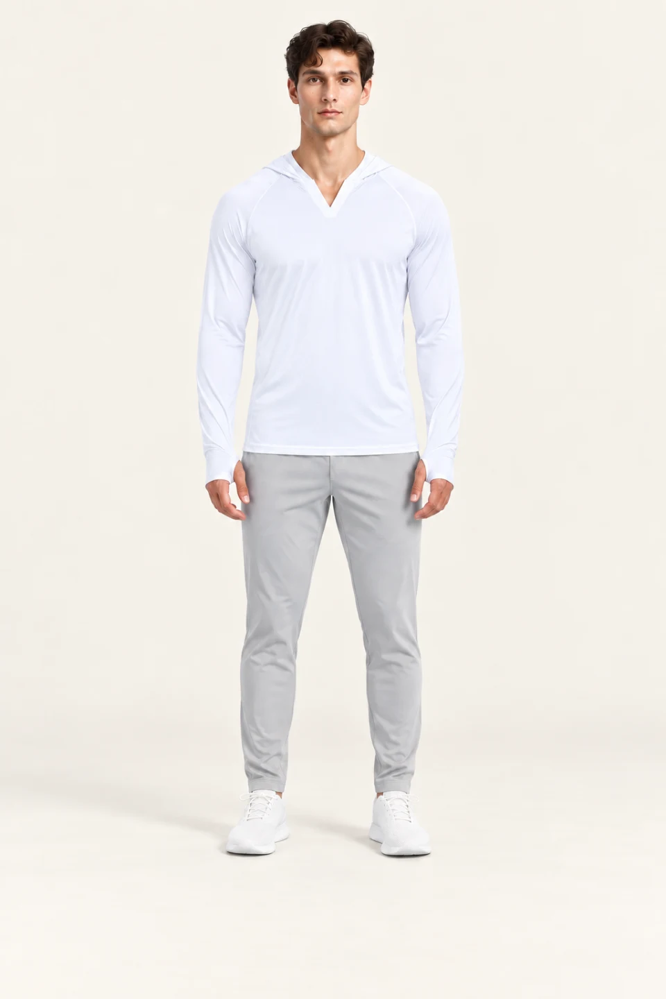 LS-B0109 White front view — standardized AI styling preview