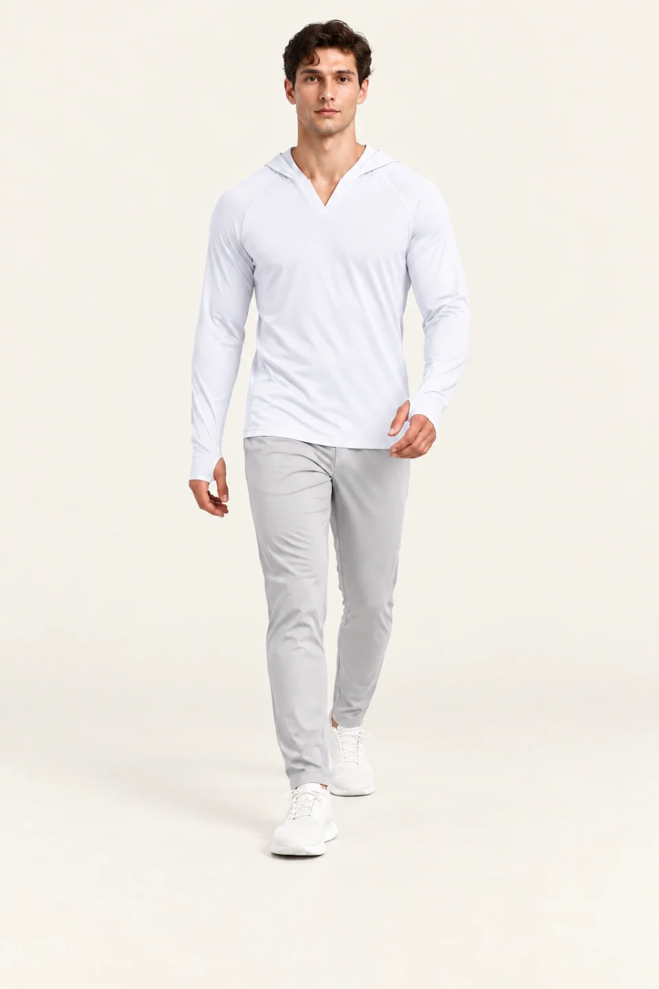 LS-B0109 White motion view — standardized AI styling preview