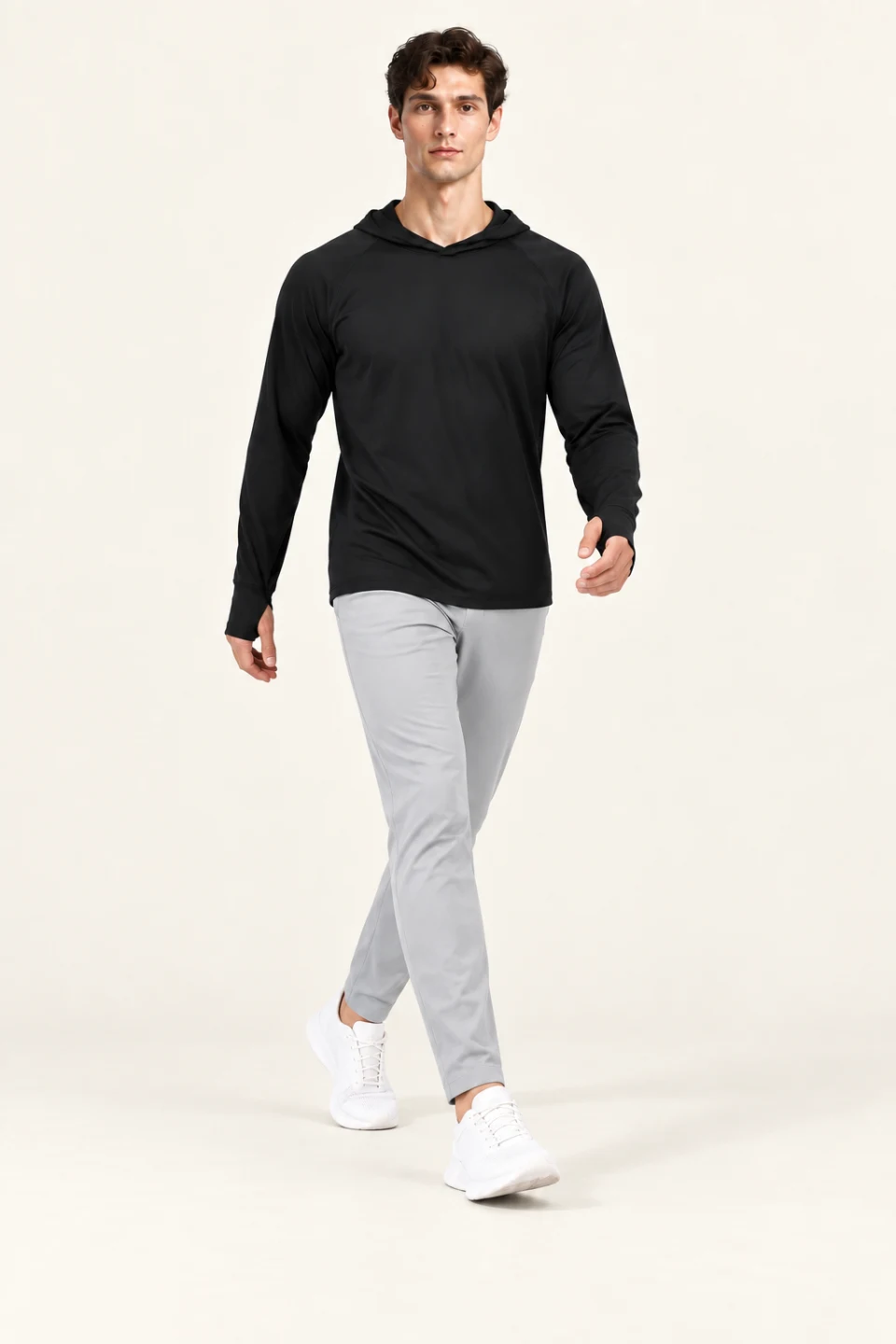 LS-B0110 Black motion view — standardized AI styling preview