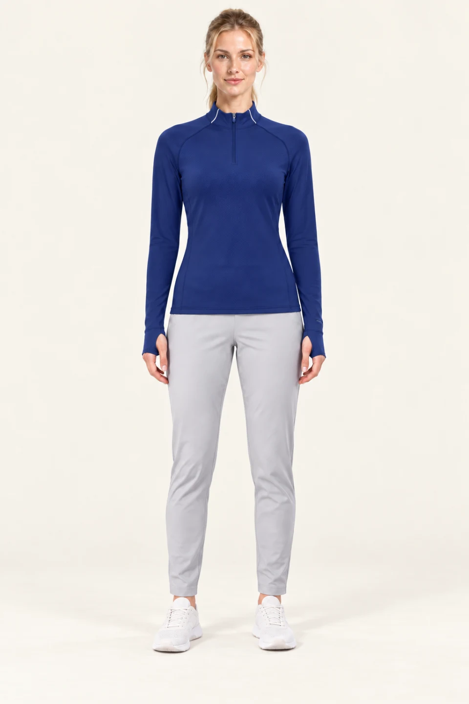 LS-B0113 Navy front view — standardized AI styling preview