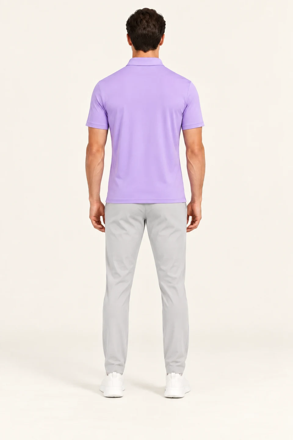 LS-B0118 Taro Purple back view — standardized AI styling preview