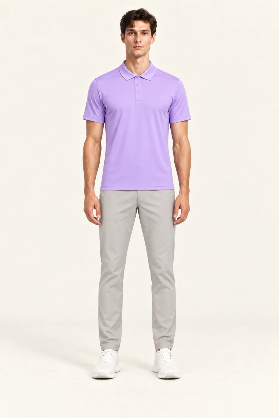 LS-B0118 Taro Purple front view — standardized AI styling preview