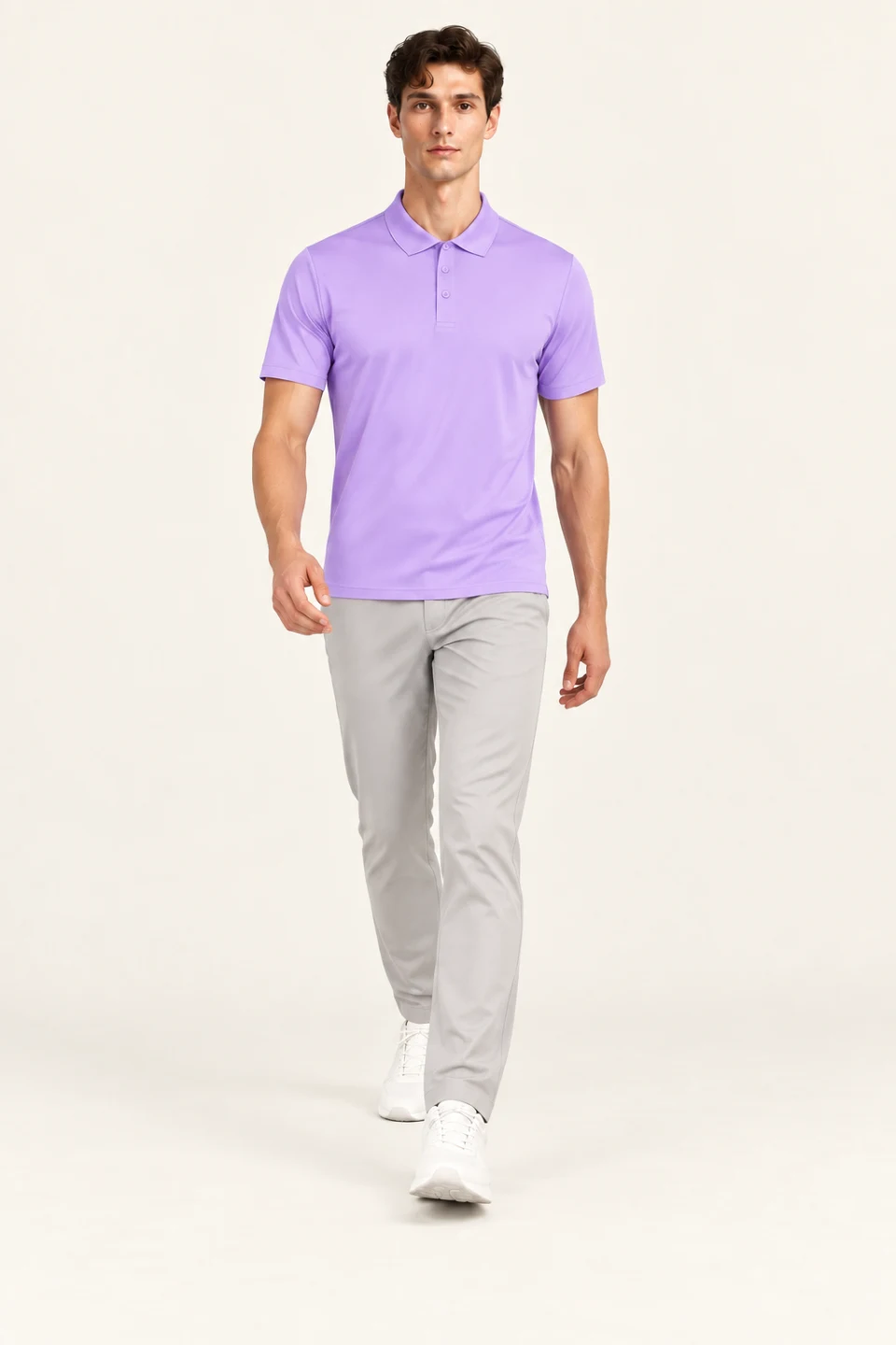LS-B0118 Taro Purple motion view — standardized AI styling preview