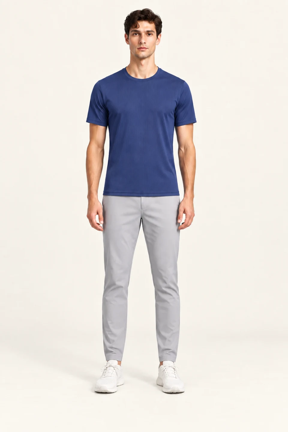 LS-B0124 Navy front view — standardized AI styling preview