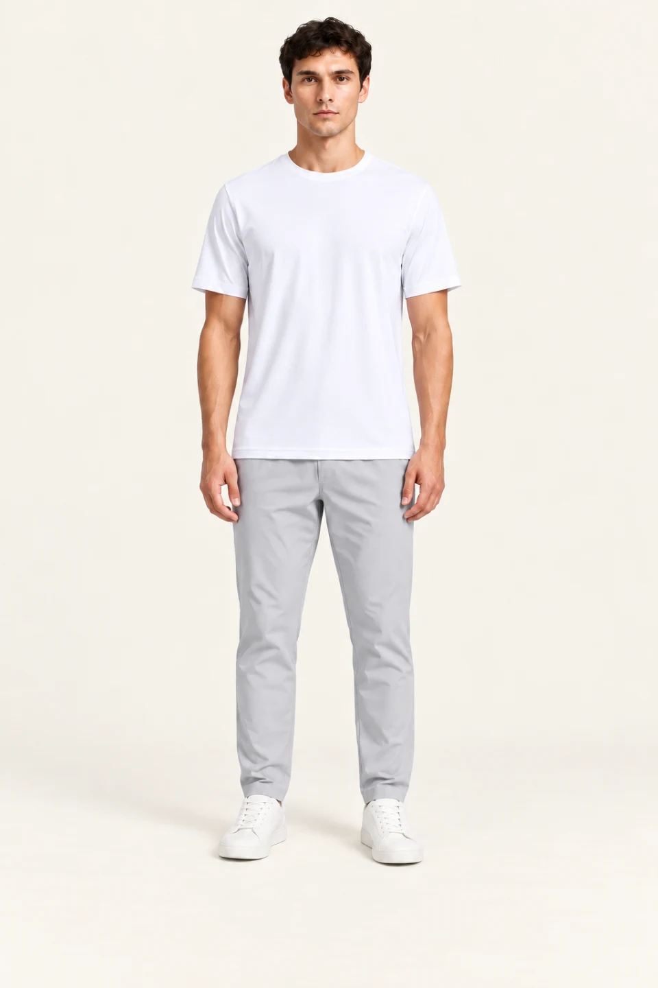 LS-B0126 White front view — standardized AI styling preview