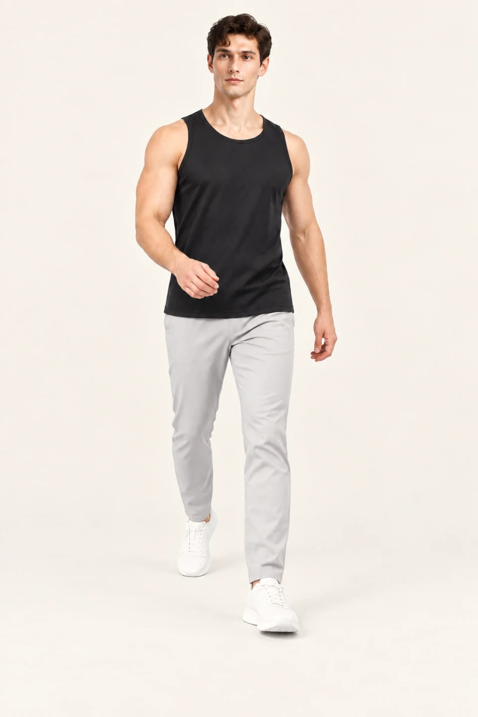 LS-B0128 Black motion view — standardized AI styling preview