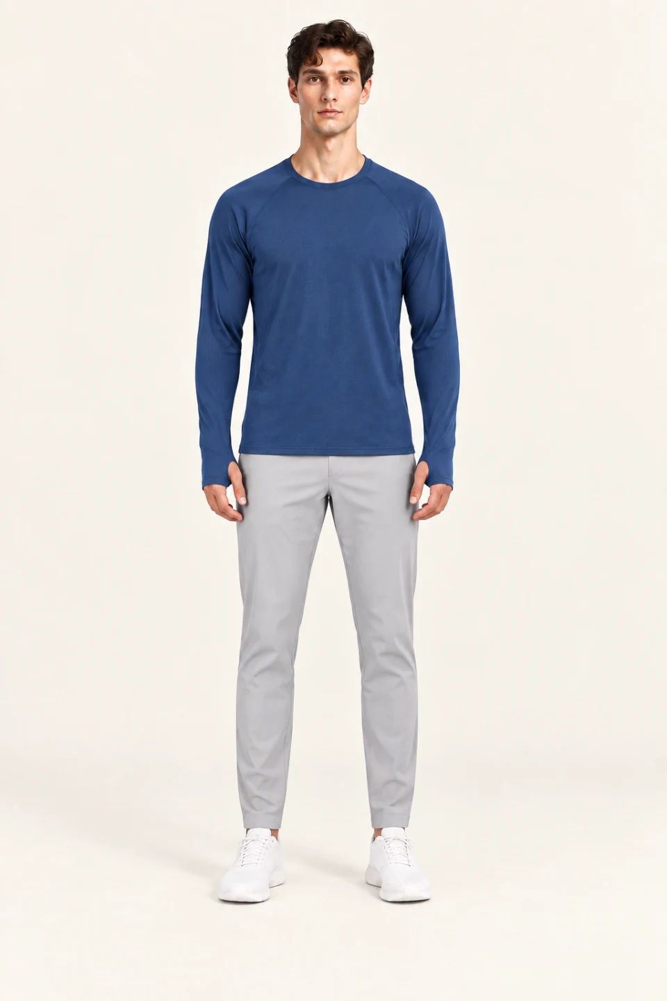 LS-B0129 Navy front view — standardized AI styling preview