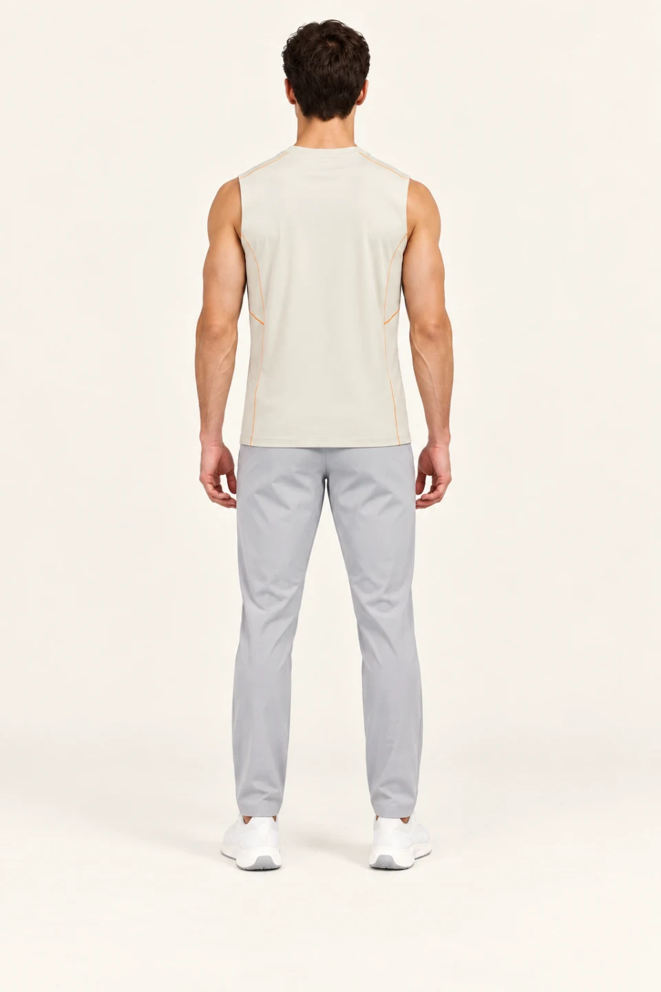 LS-B0132 Khaki back view — standardized AI styling preview