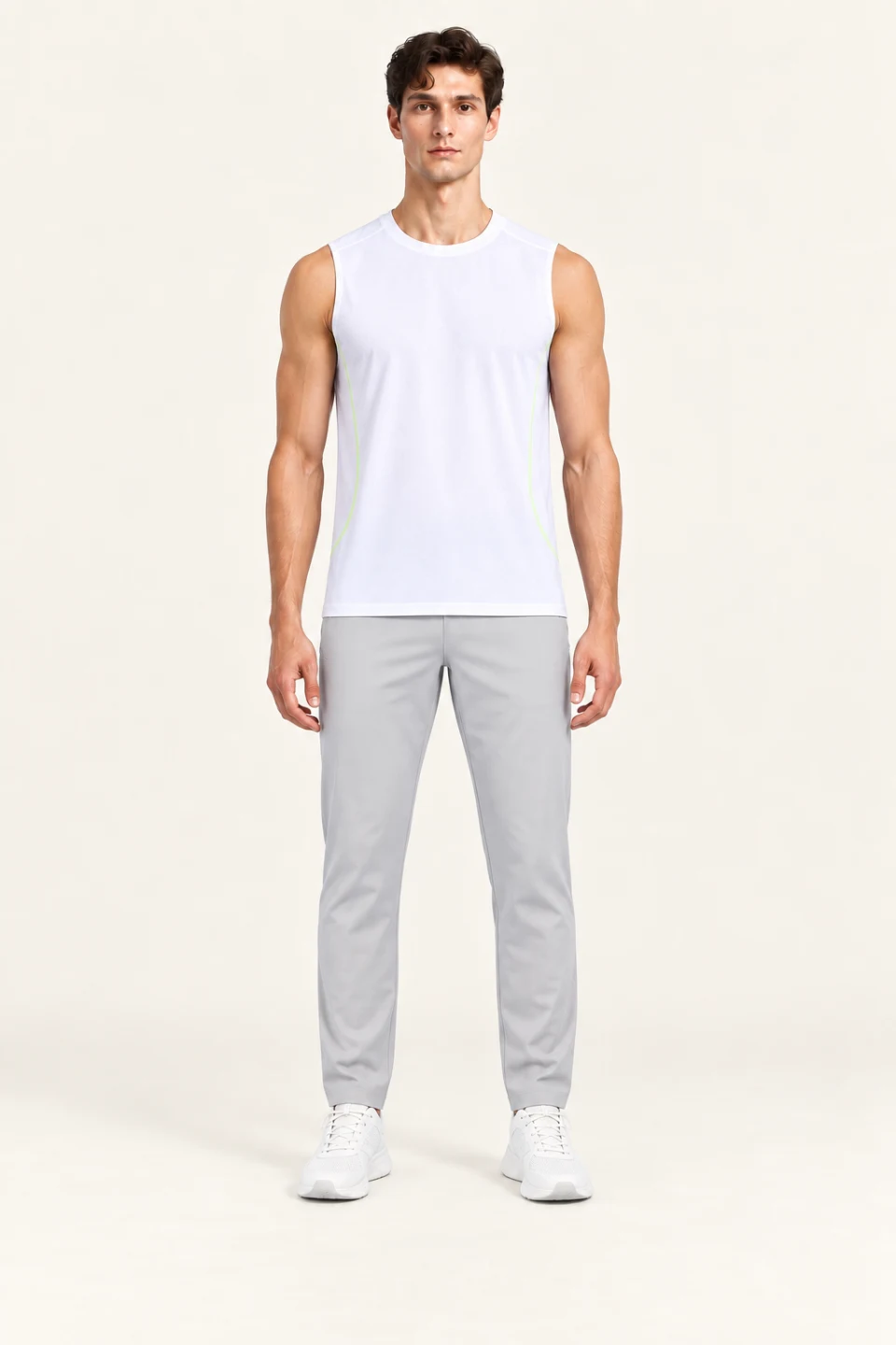 LS-B0133 White front view — standardized AI styling preview