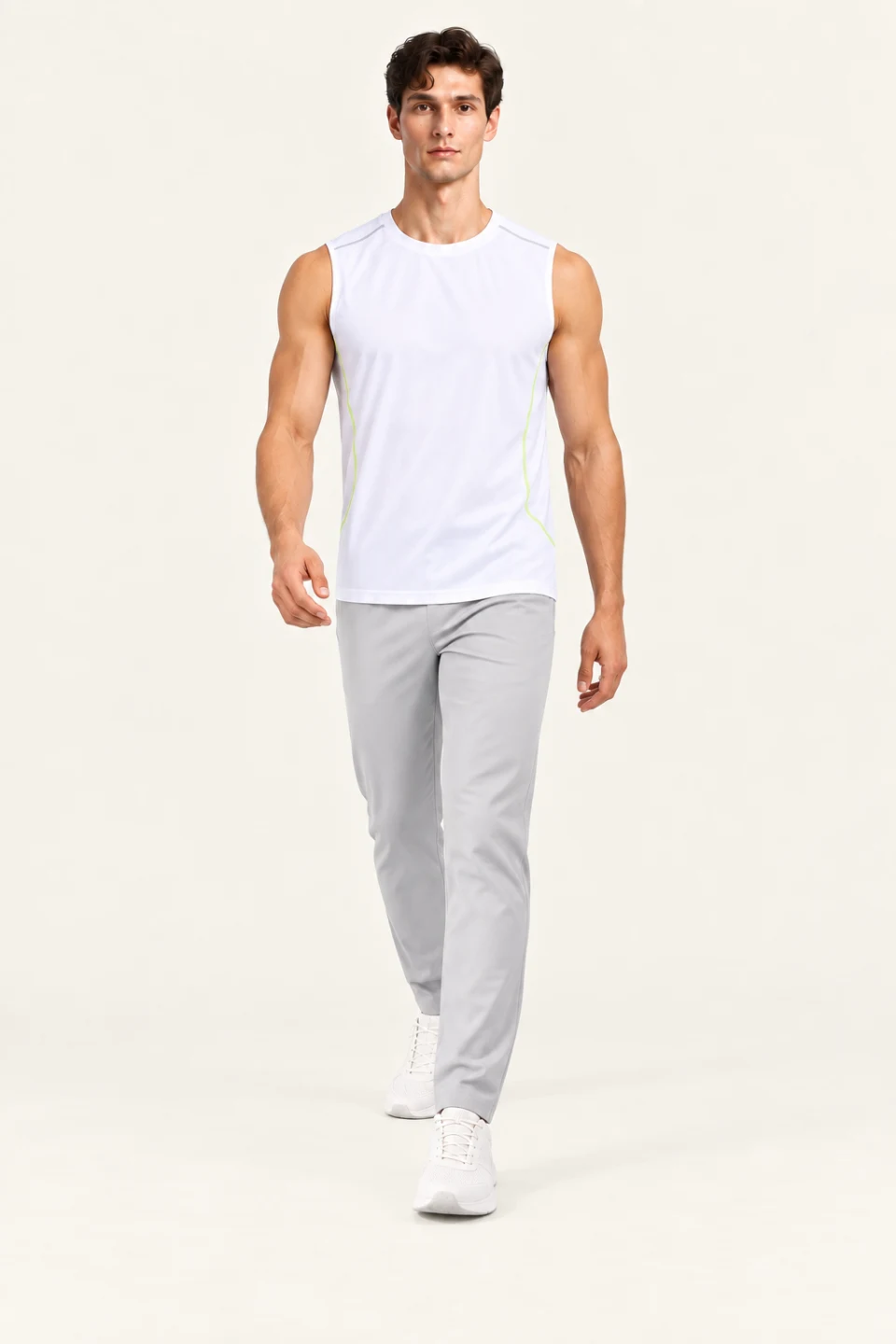 LS-B0133 White motion view — standardized AI styling preview