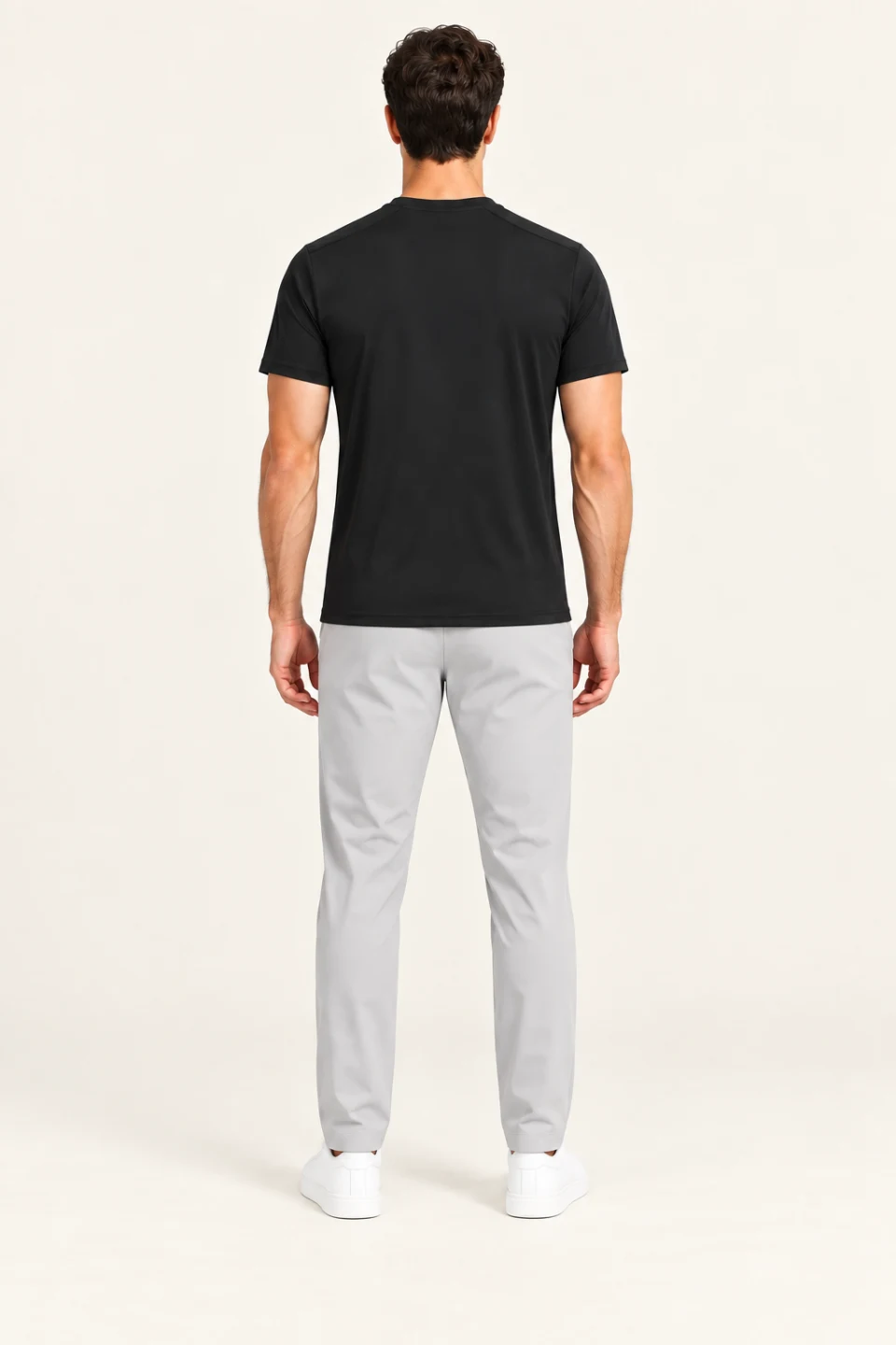 LS-B0137 Black back view — standardized AI styling preview