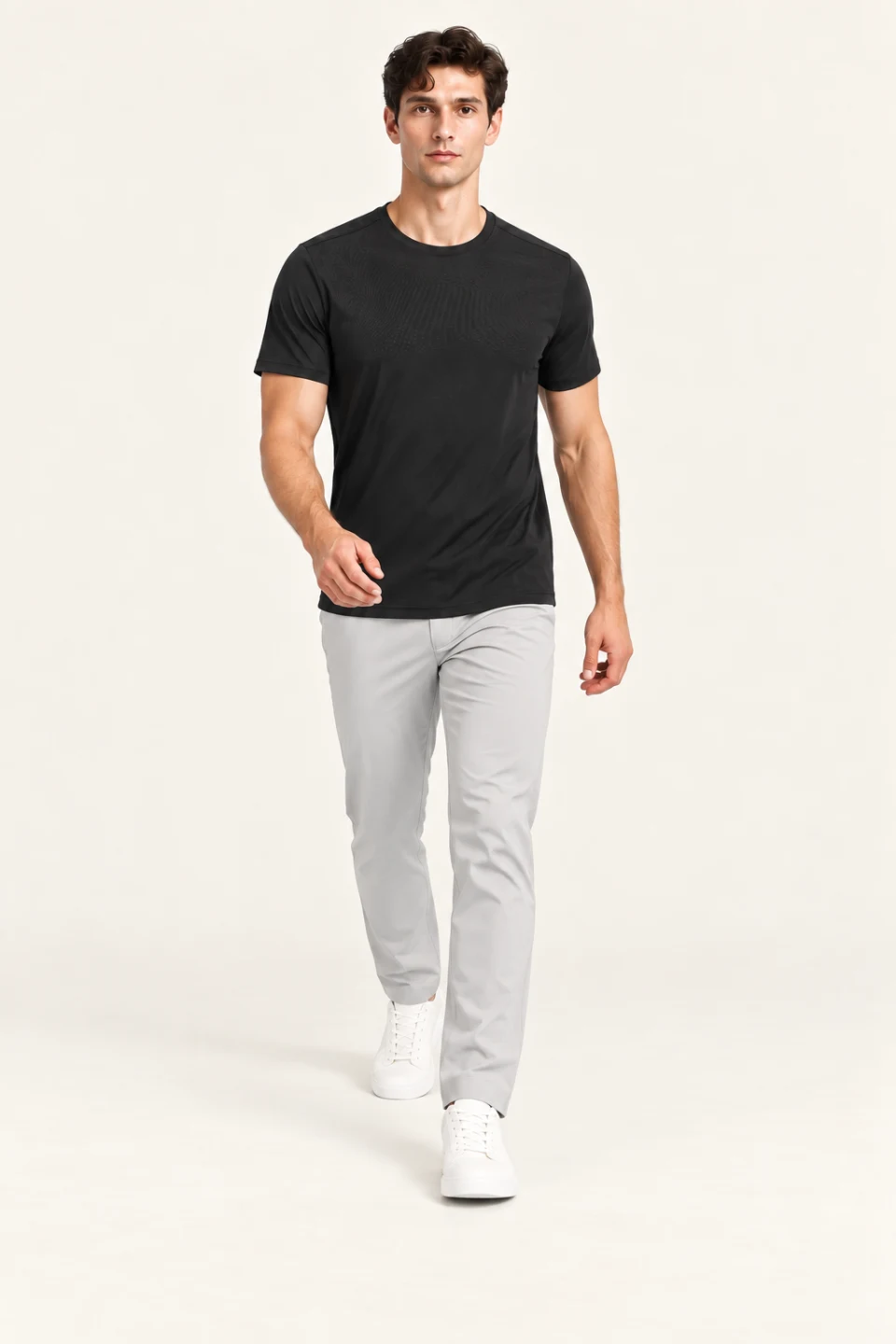 LS-B0137 Black motion view — standardized AI styling preview