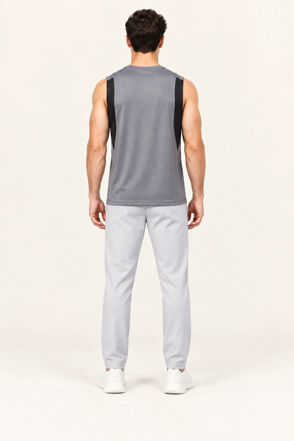 LS-B0140 Dark Grey back view — standardized AI styling preview