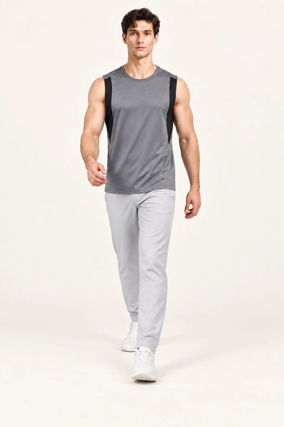 LS-B0140 Dark Grey motion view — standardized AI styling preview