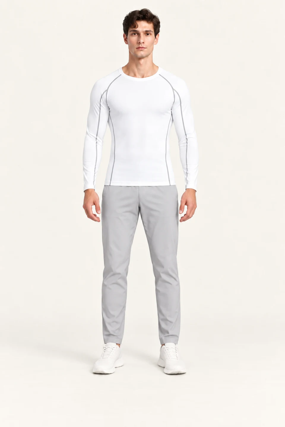 LS-B0141 White front view — standardized AI styling preview