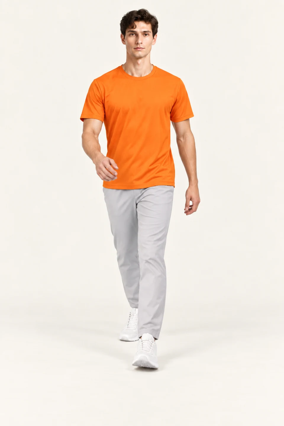 LS-B0142 Orange motion view — standardized AI styling preview