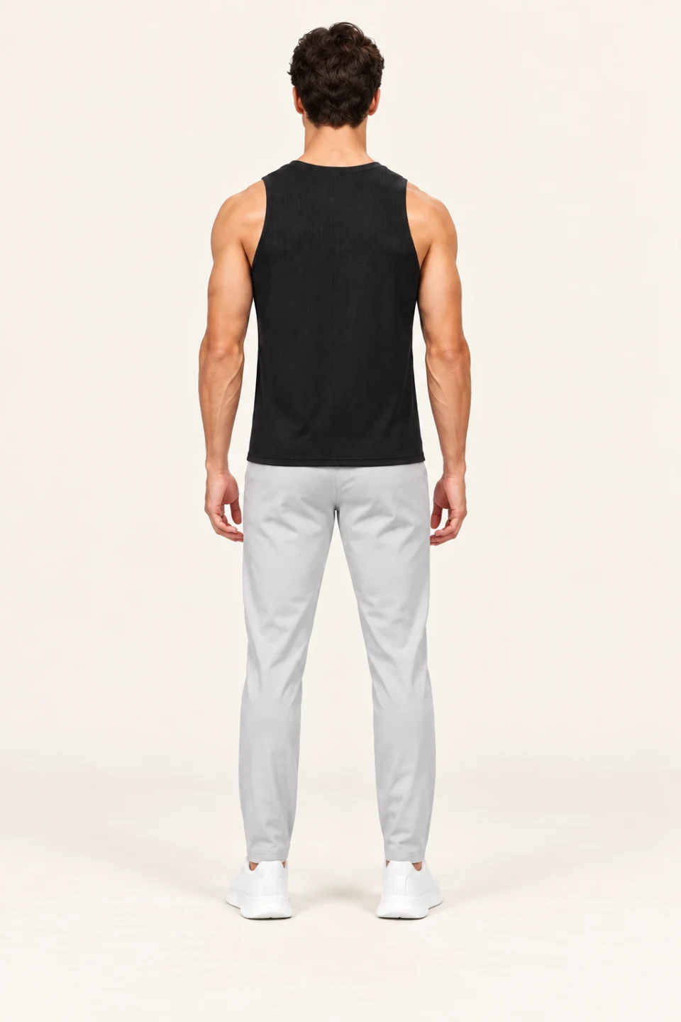 LS-B0144 Black back view — standardized AI styling preview