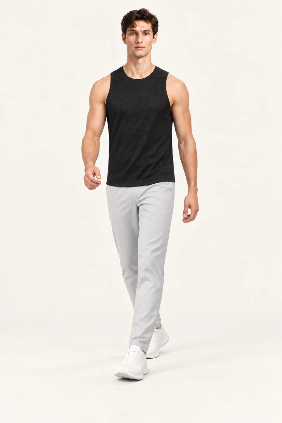 LS-B0144 Black motion view — standardized AI styling preview