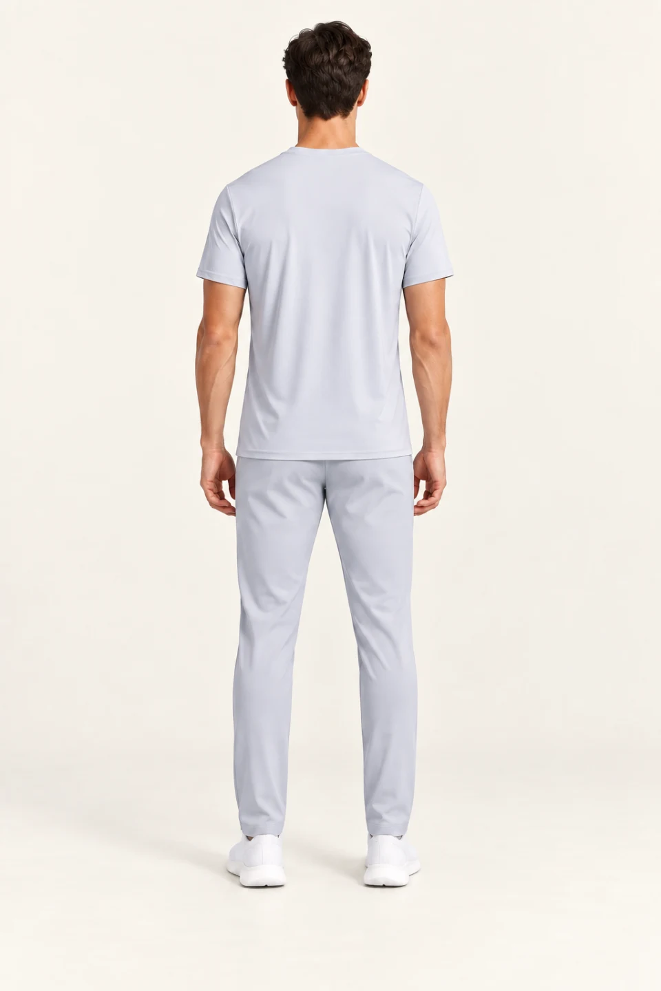 LS-B0145 Grey back view — standardized AI styling preview