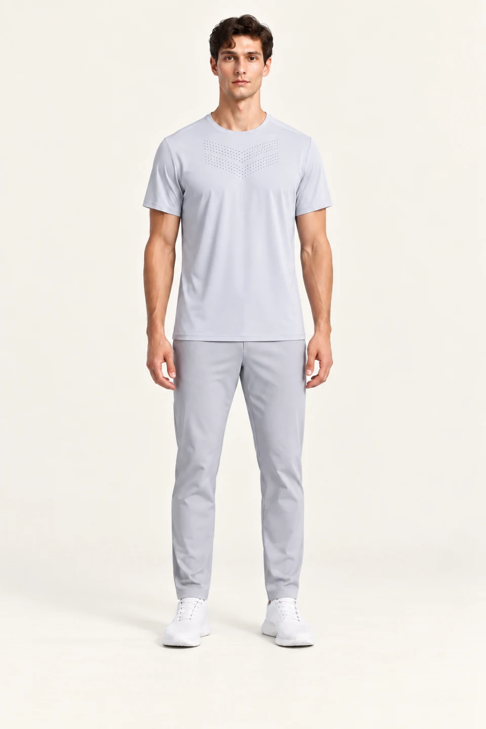 LS-B0145 Grey front view — standardized AI styling preview