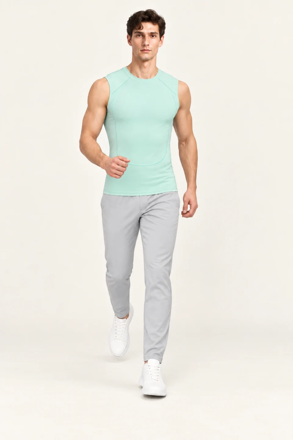 LS-B0146 Bean Green motion view — standardized AI styling preview