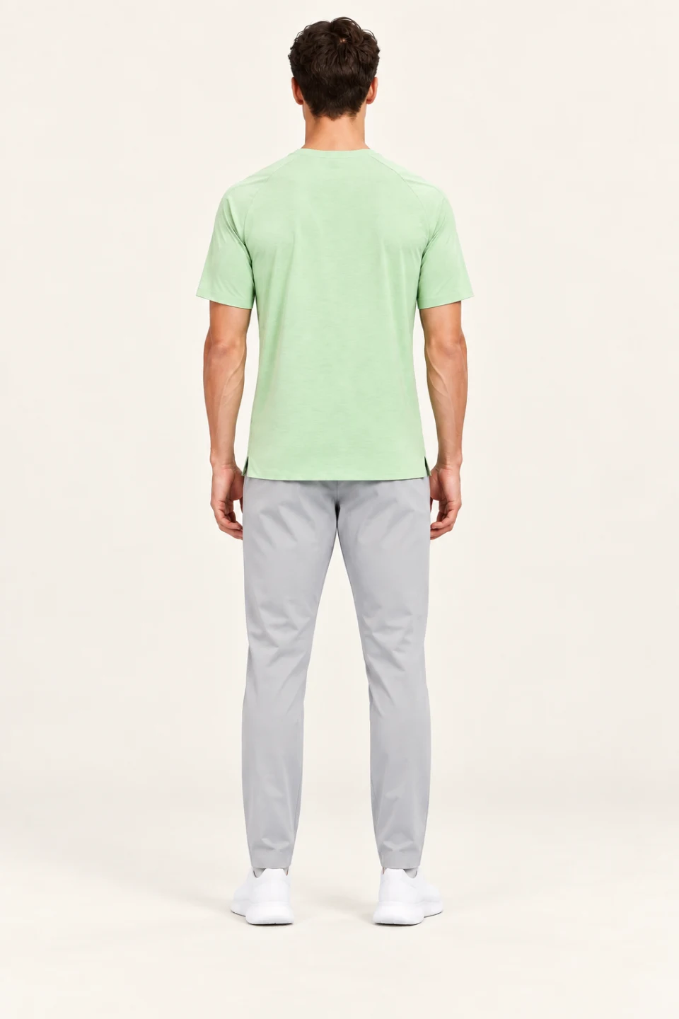 LS-B0147 Bean Green back view — standardized AI styling preview