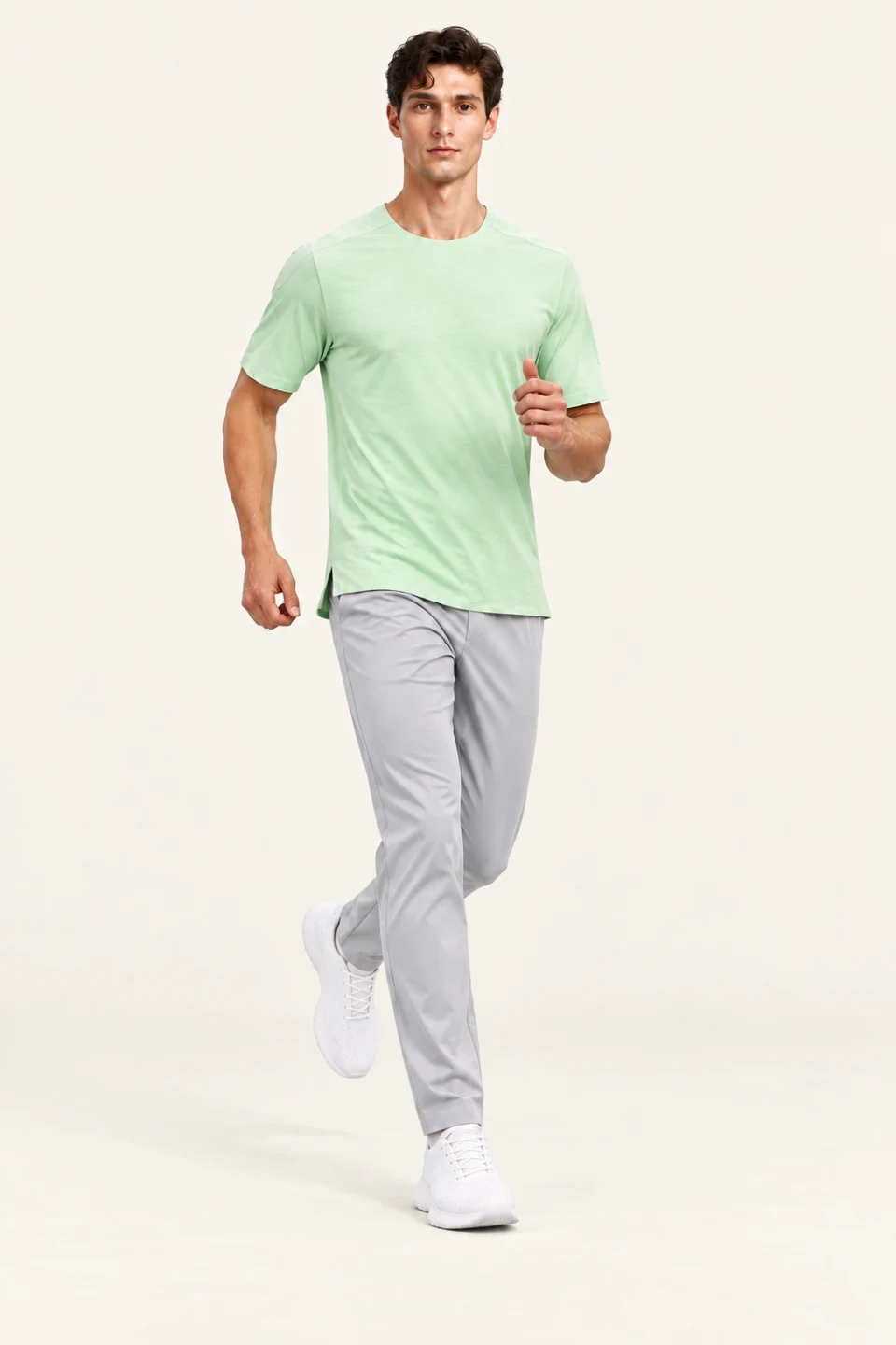 LS-B0147 Bean Green motion view — standardized AI styling preview